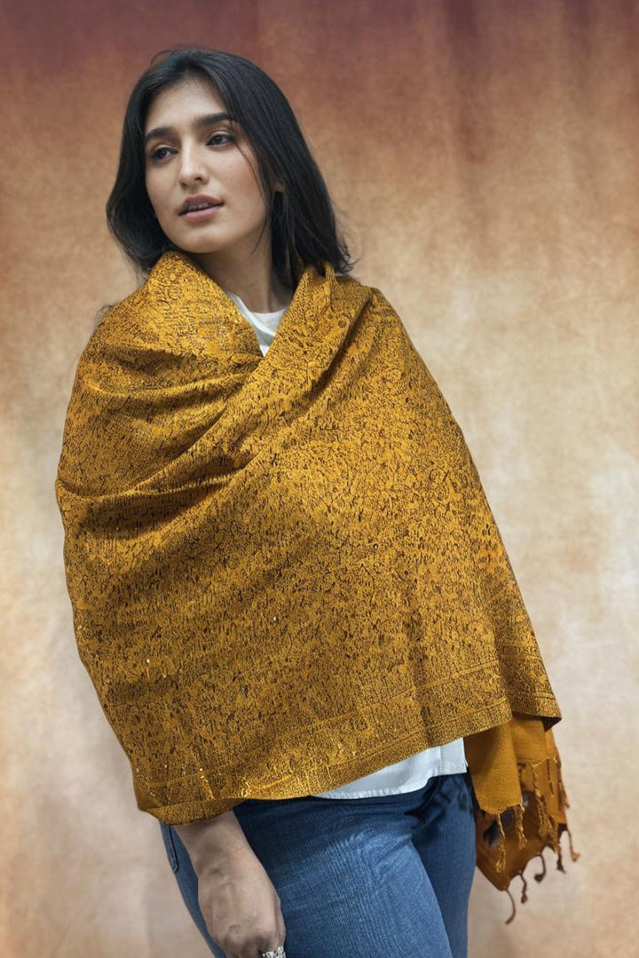 Mustard Woolen Stole
