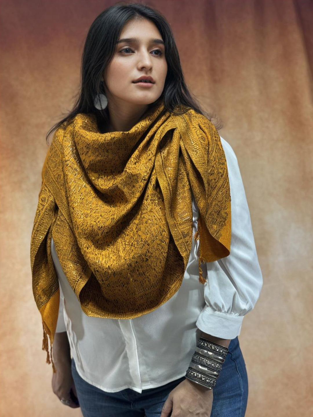 Mustard Woolen Stole