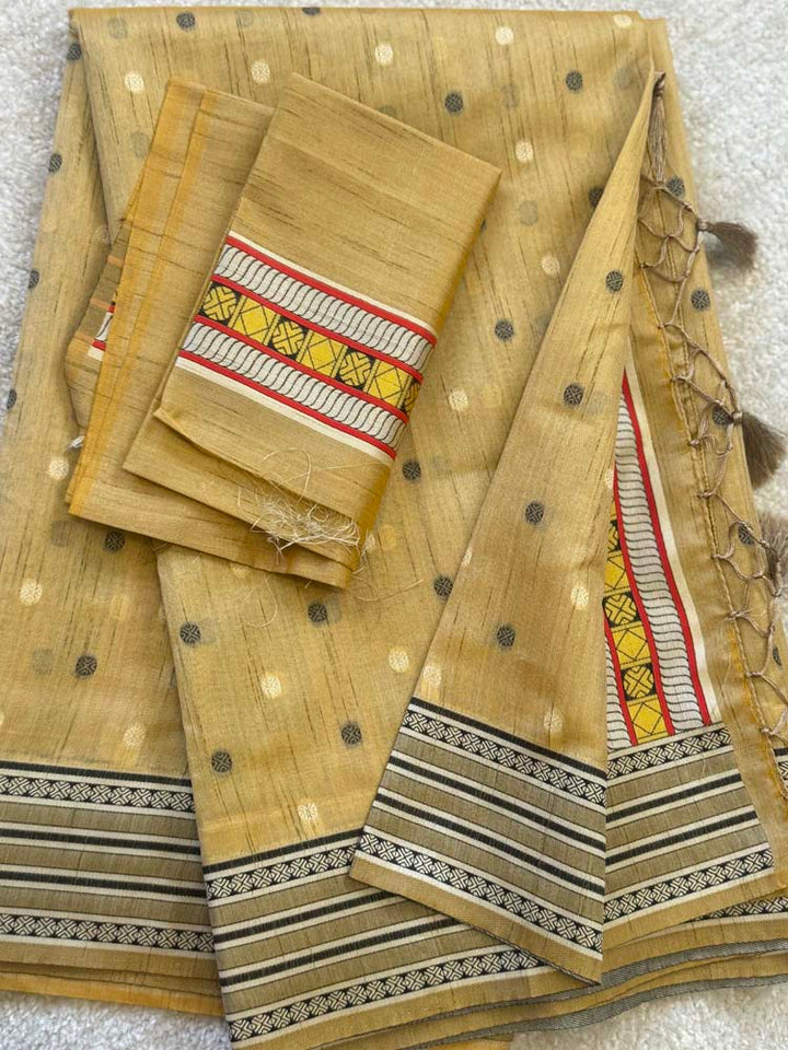 Multicolor Meenakari Katan Silk Saree