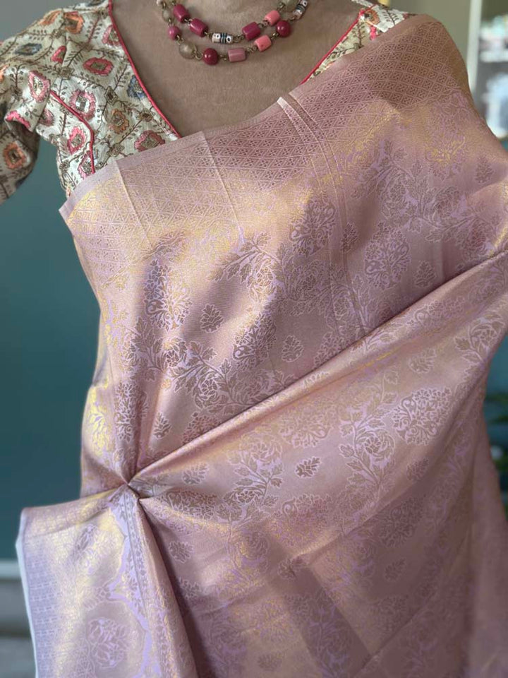 Pink Soft Silk Saree
