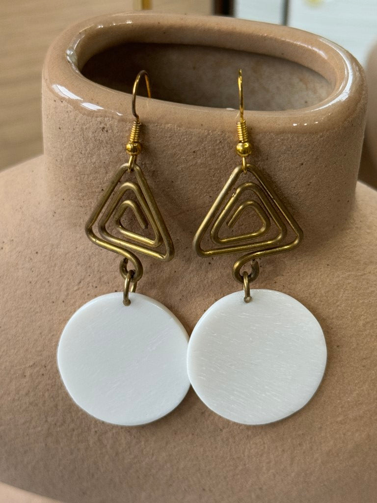 Upendo Bone & Brass Earrings