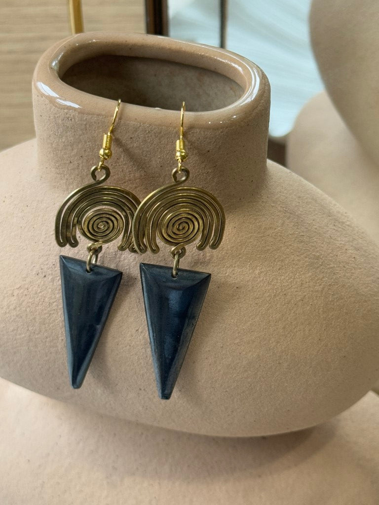 Upendo Bone & Brass Earrings