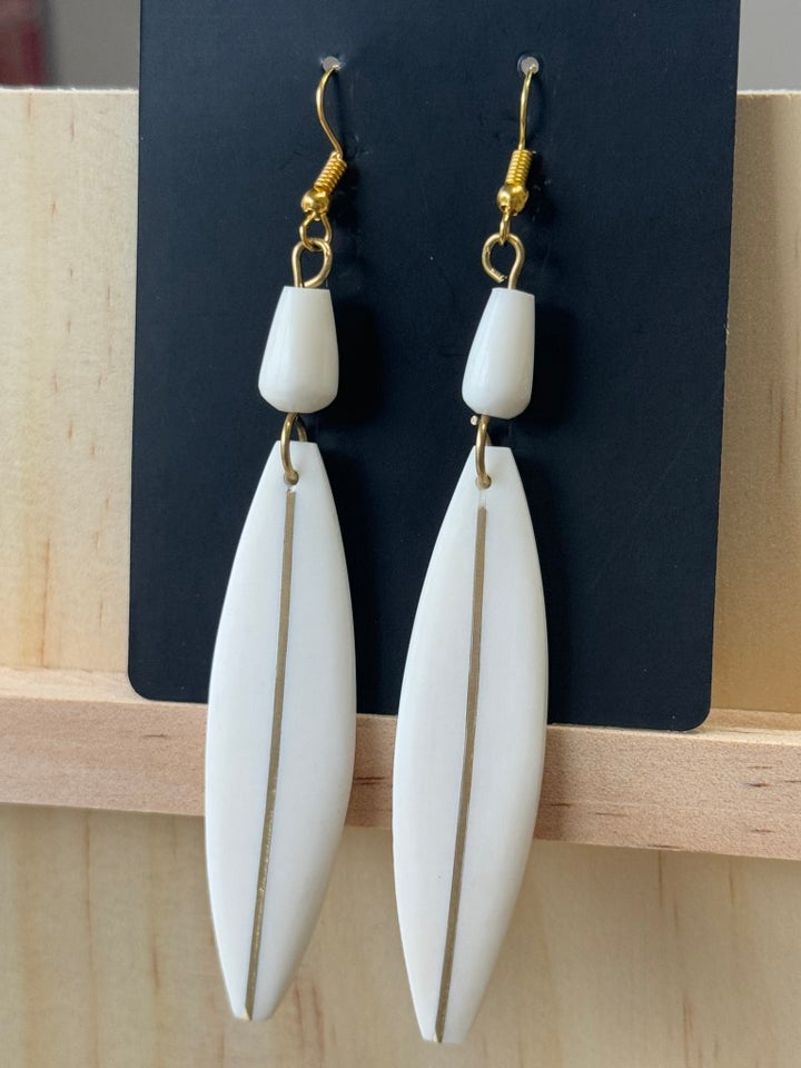 Jamila Bone & Brass Earrings