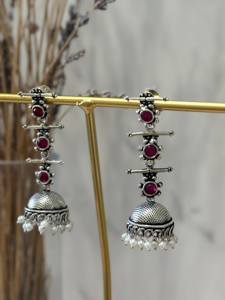 Long Silver Replica Earrings
