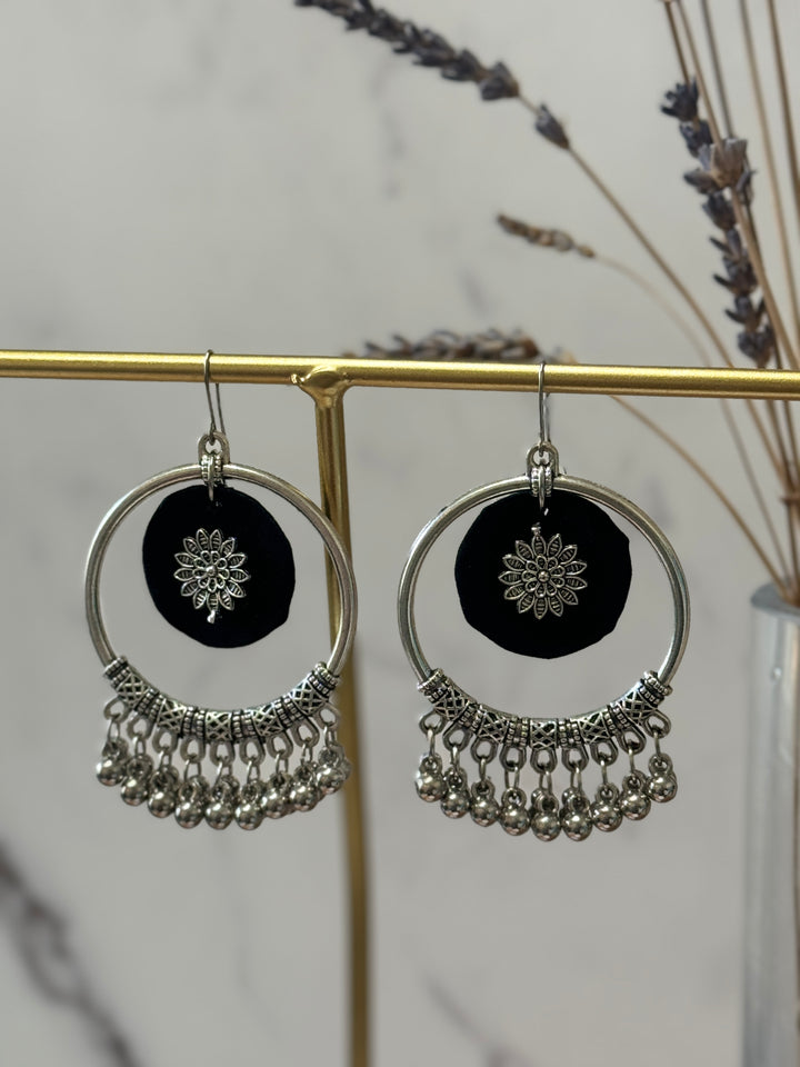 Long Silver Replica Earrings