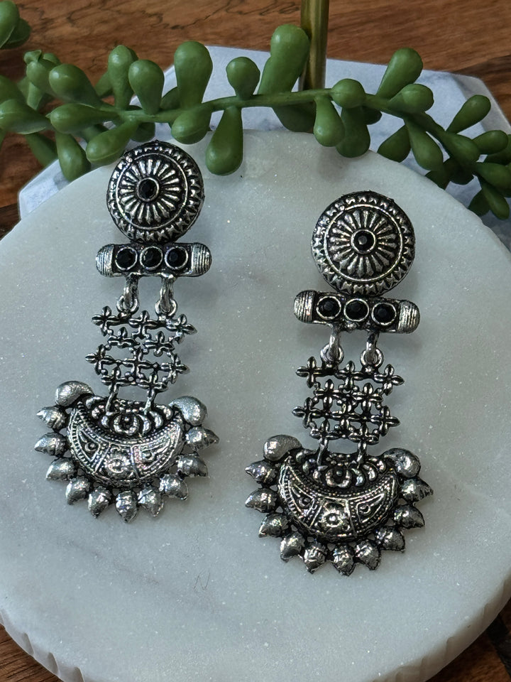 Long Silver Replica Earrings