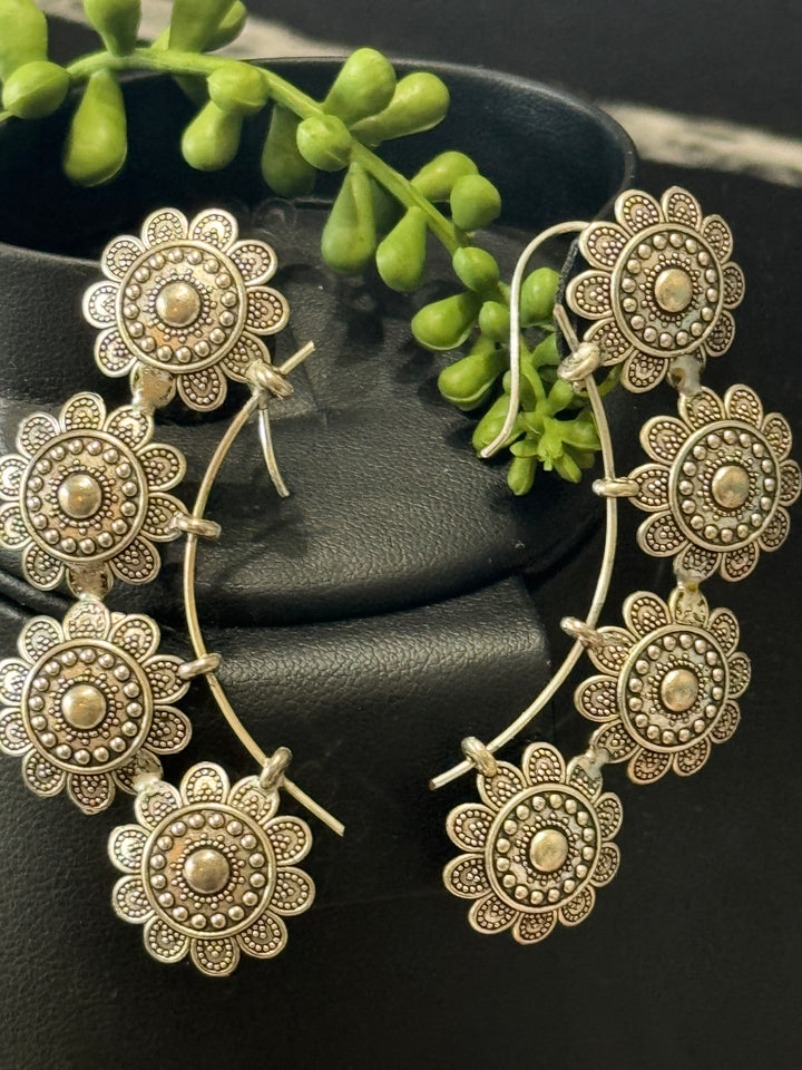 Long Silver Replica Earrings