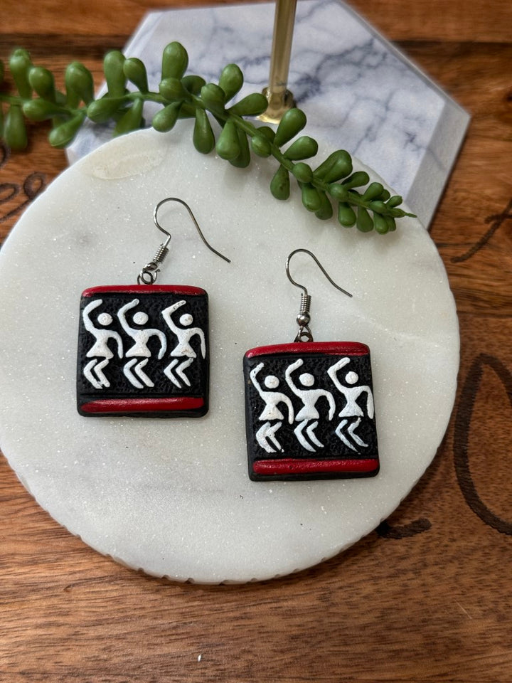 Handpainted Clay Earrings