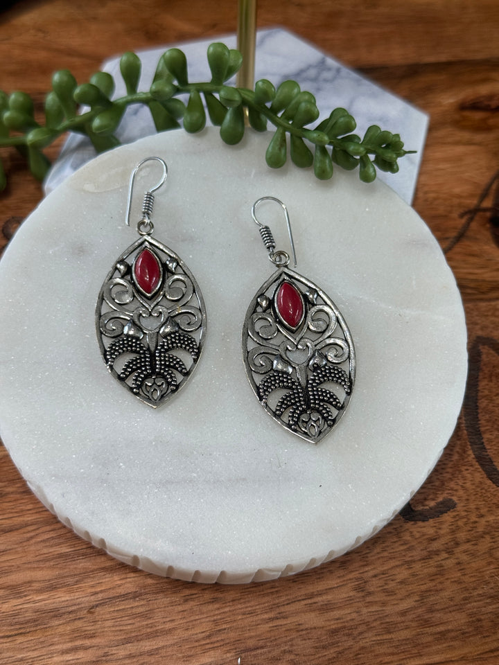 Long Silver Replica Earrings