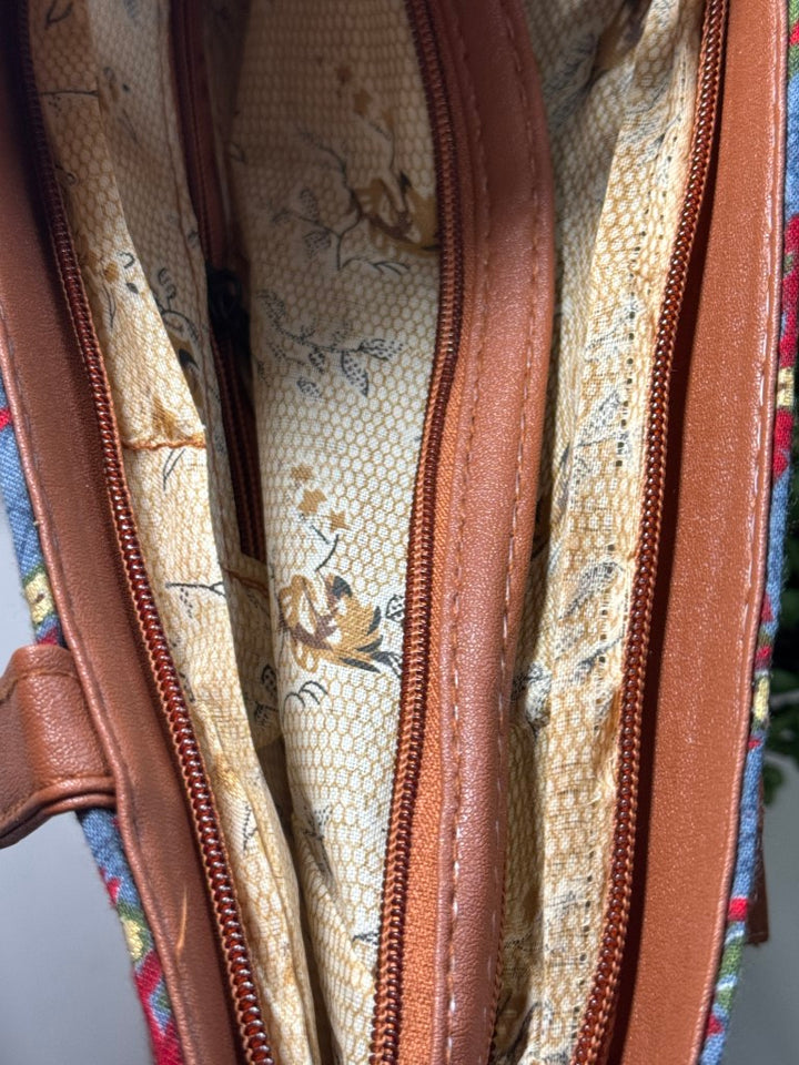 Stylish Blue Fabric Handbag