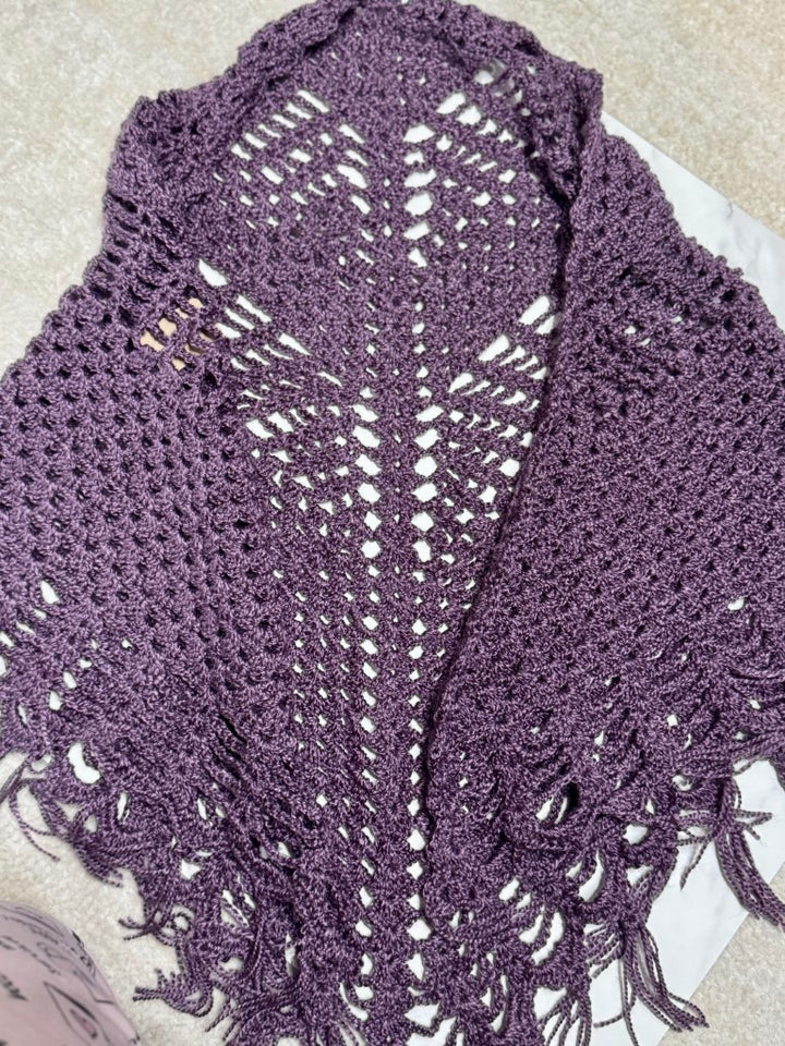 Purple Handmade Woolen Large Stole