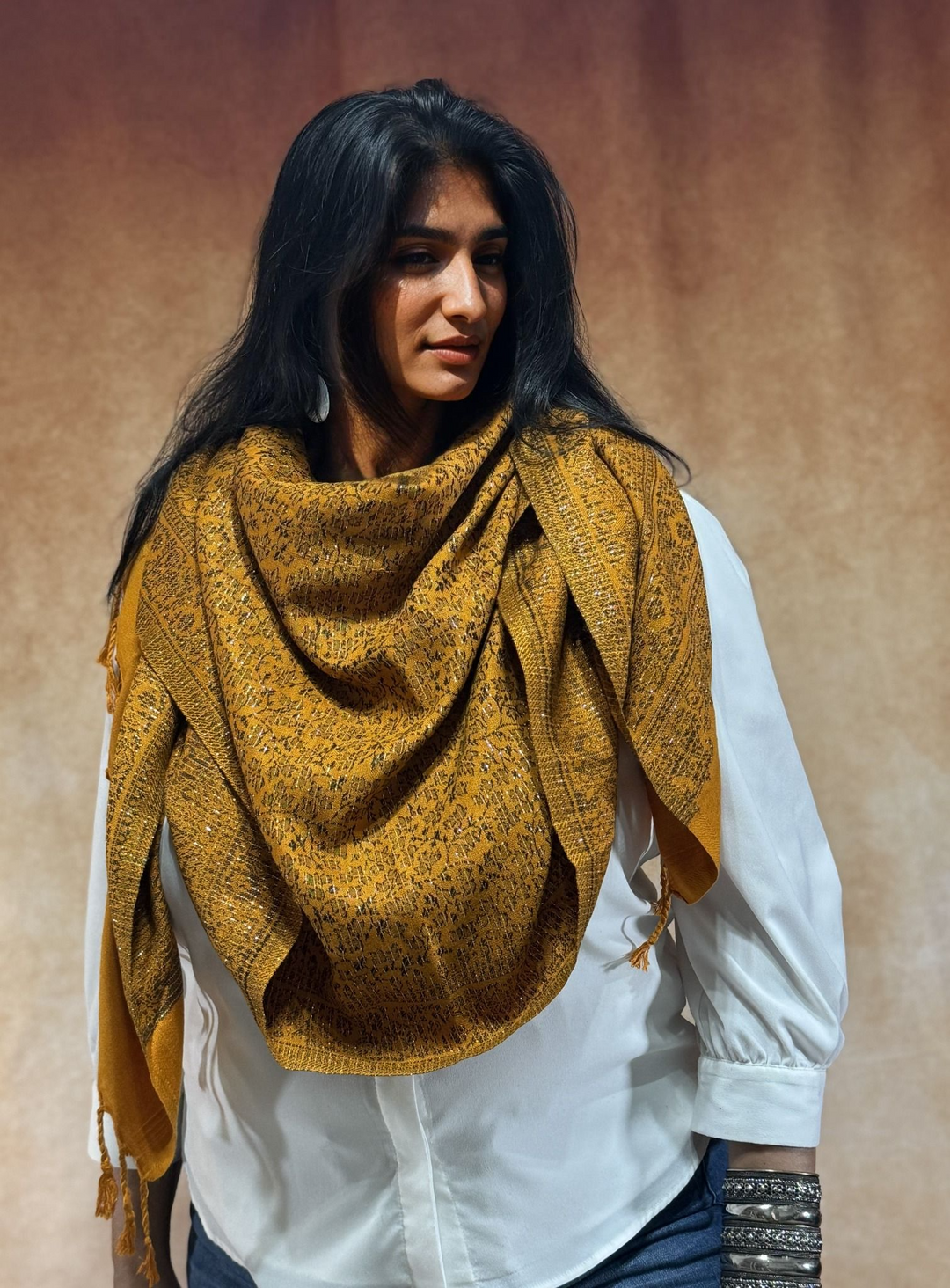Mustard Woolen Stole