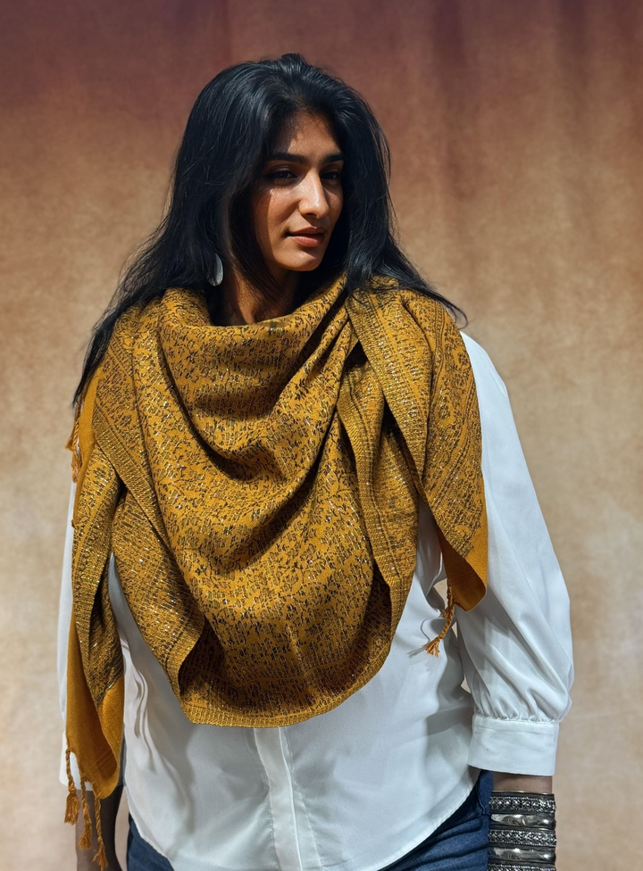 Mustard Woolen Stole