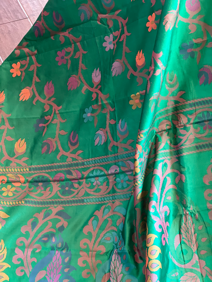 Green Bangalore Silk Saree