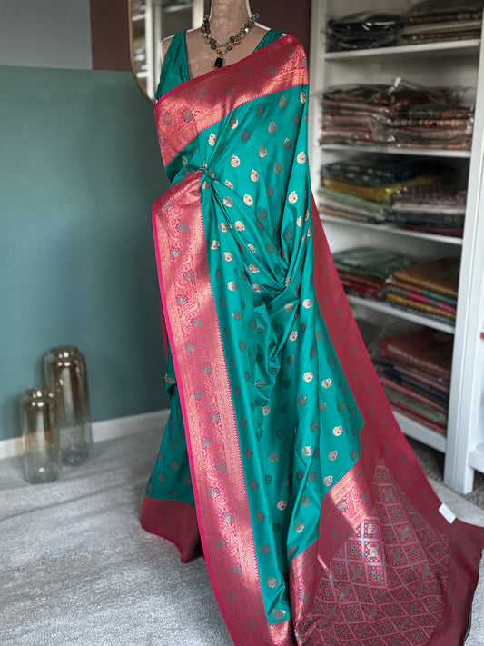 Meenakari Katan Silk Saree