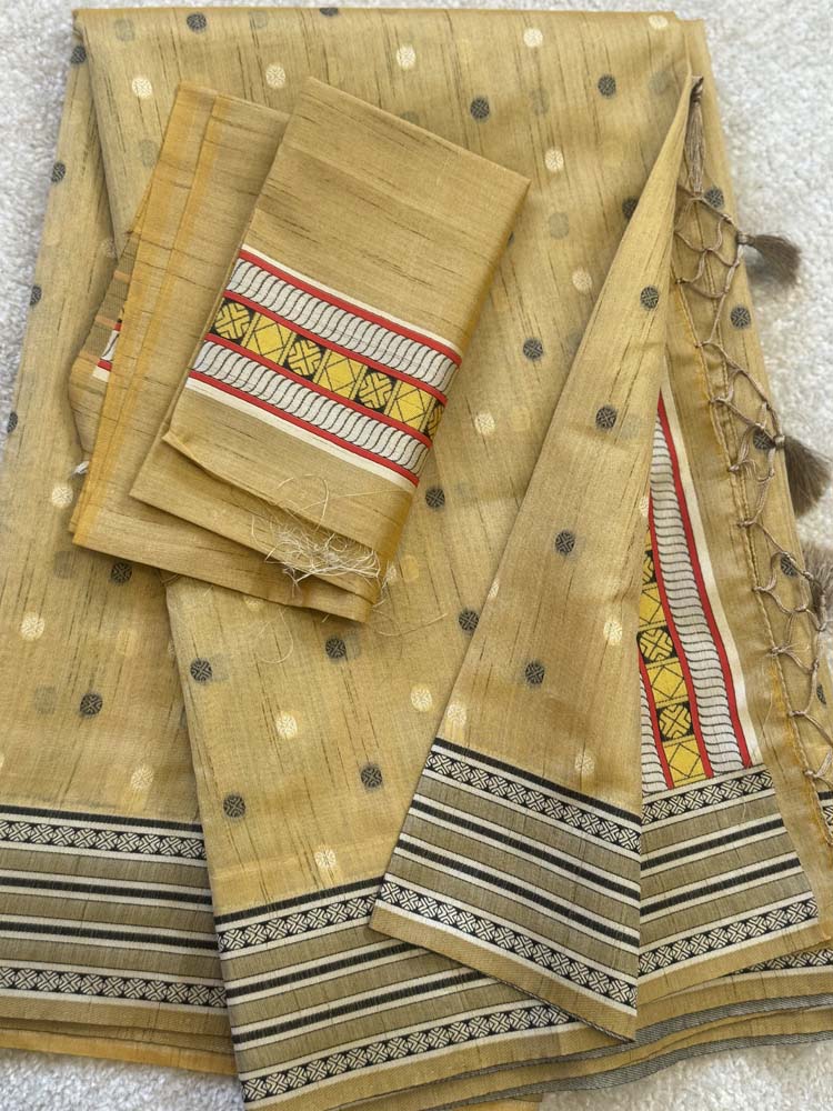 Multicolor Meenakari Katan Silk Saree