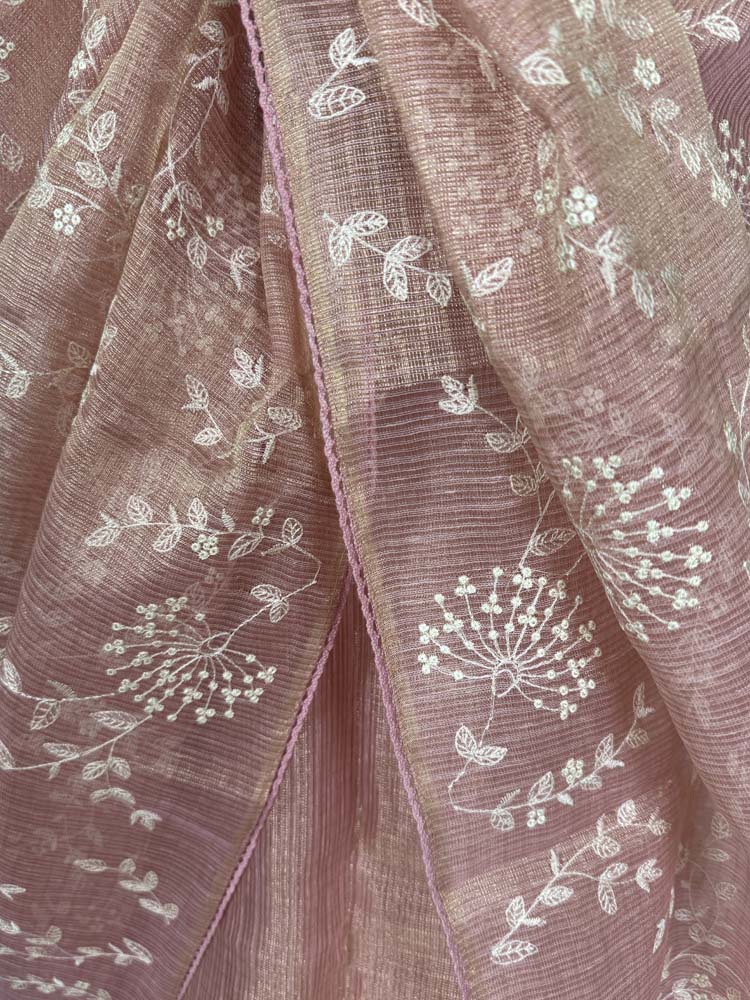 Pink Pure Tissue Kota Saree