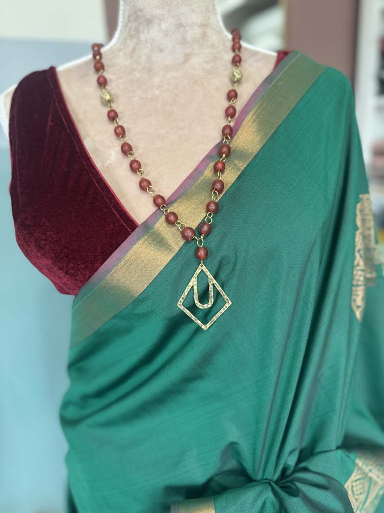 Green Banarasi Soft Silk Saree