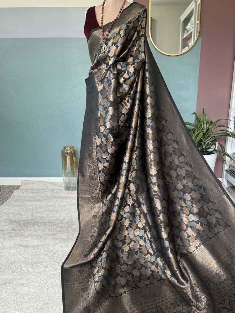 Black Soft Silk Saree