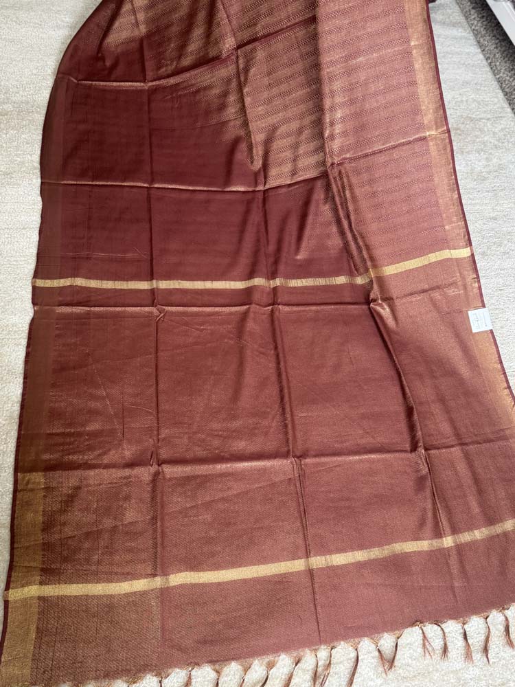 Watermelon Bhagalpuri Soft Silk Saree