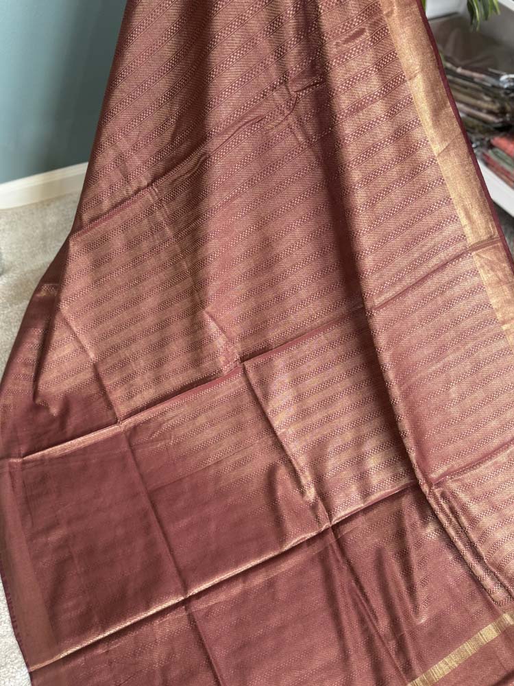 Watermelon Bhagalpuri Soft Silk Saree
