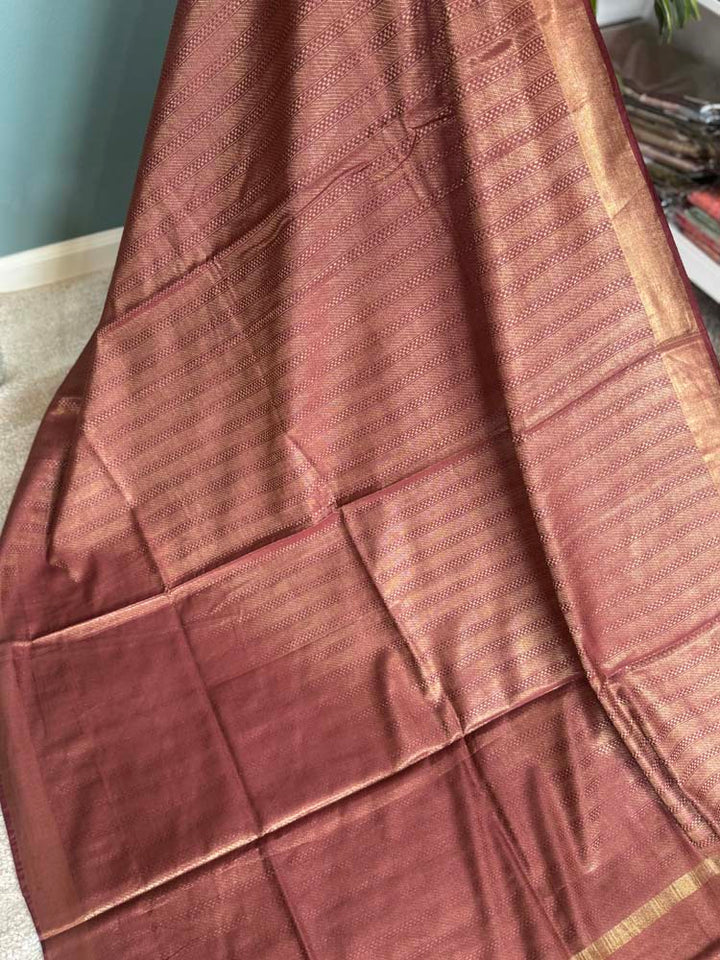 Watermelon Bhagalpuri Soft Silk Saree