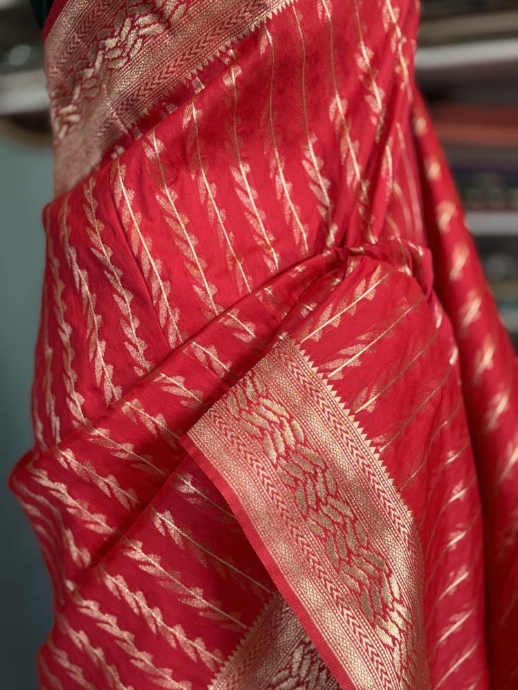 Red Gold Blended Silk Paithani Saree