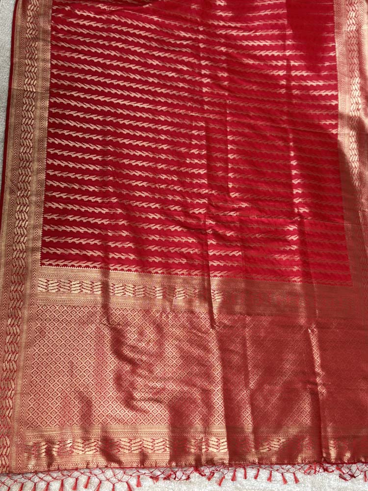 Red Gold Blended Silk Paithani Saree