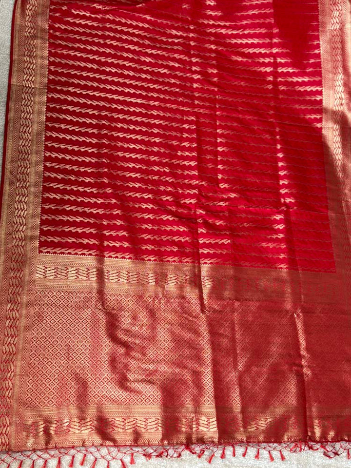 Red Gold Blended Silk Paithani Saree