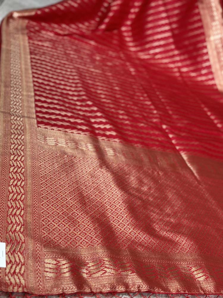 Red Gold Blended Silk Paithani Saree