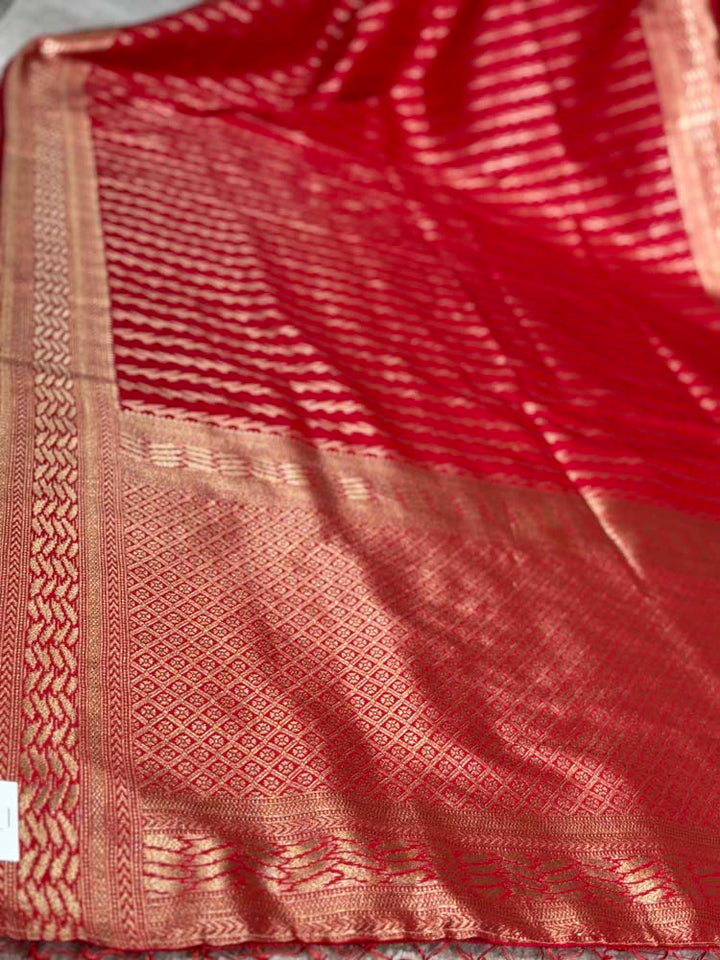 Red Gold Blended Silk Paithani Saree