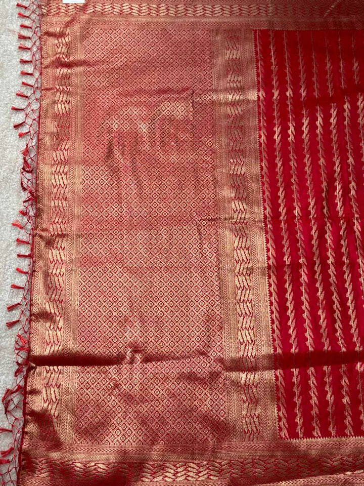 Red Gold Blended Silk Paithani Saree