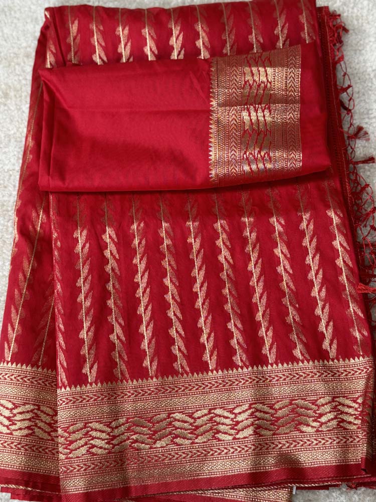 Red Gold Blended Silk Paithani Saree