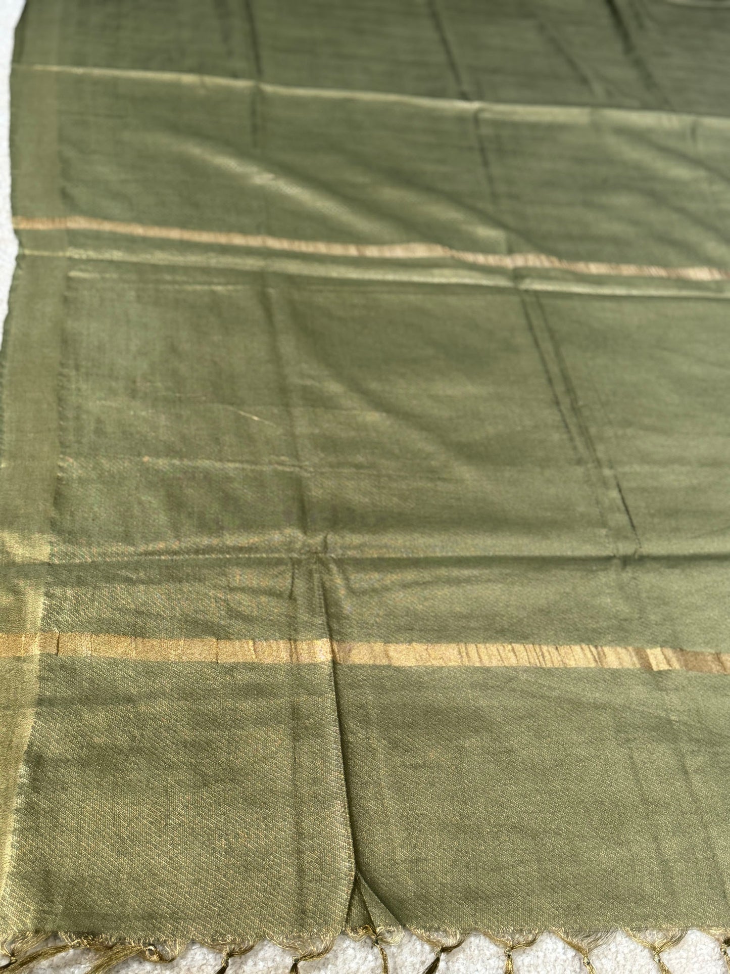 Green Bhagalpuri Soft Silk Saree