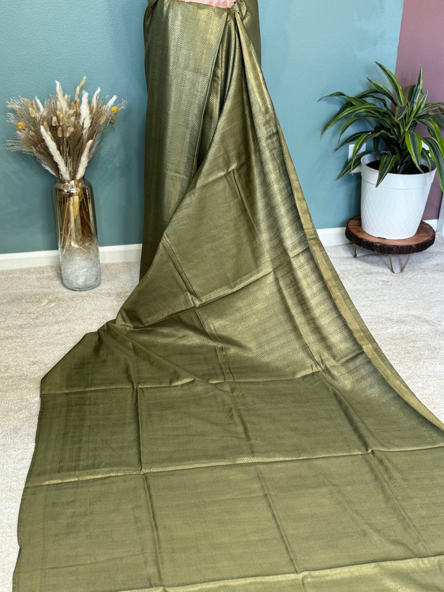 Green Bhagalpuri Soft Silk Saree