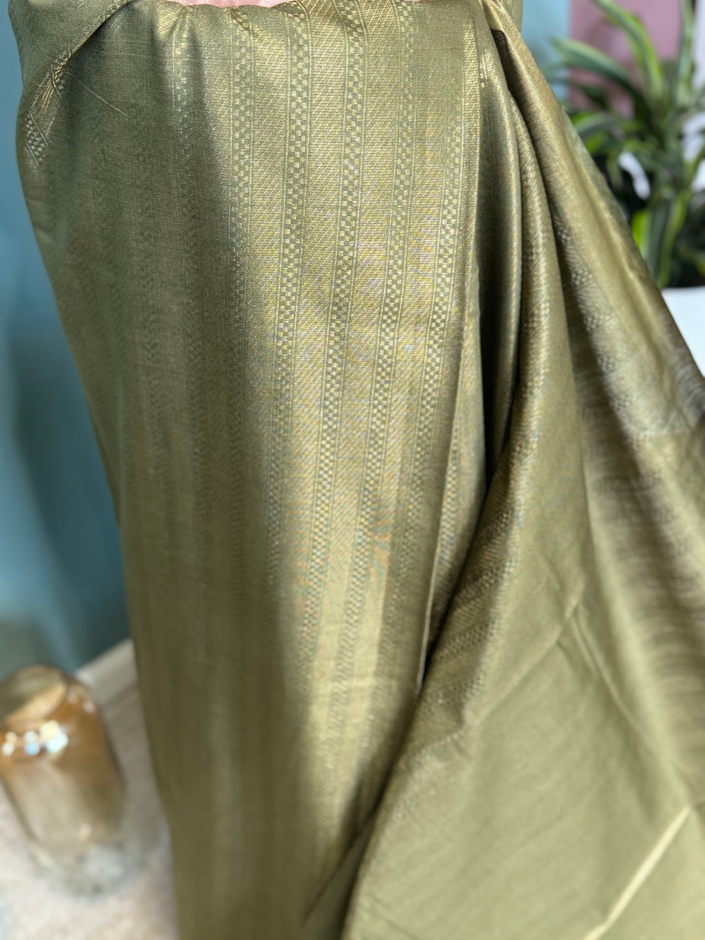 Green Bhagalpuri Soft Silk Saree