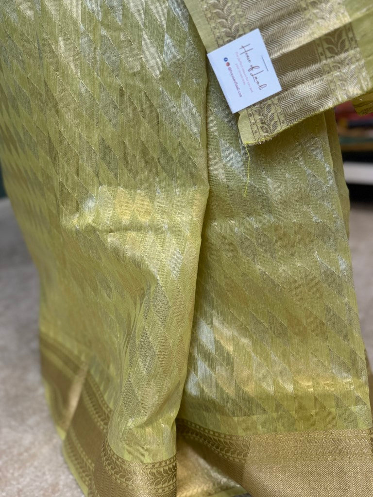 Pista Green Handloom Kosa Saree