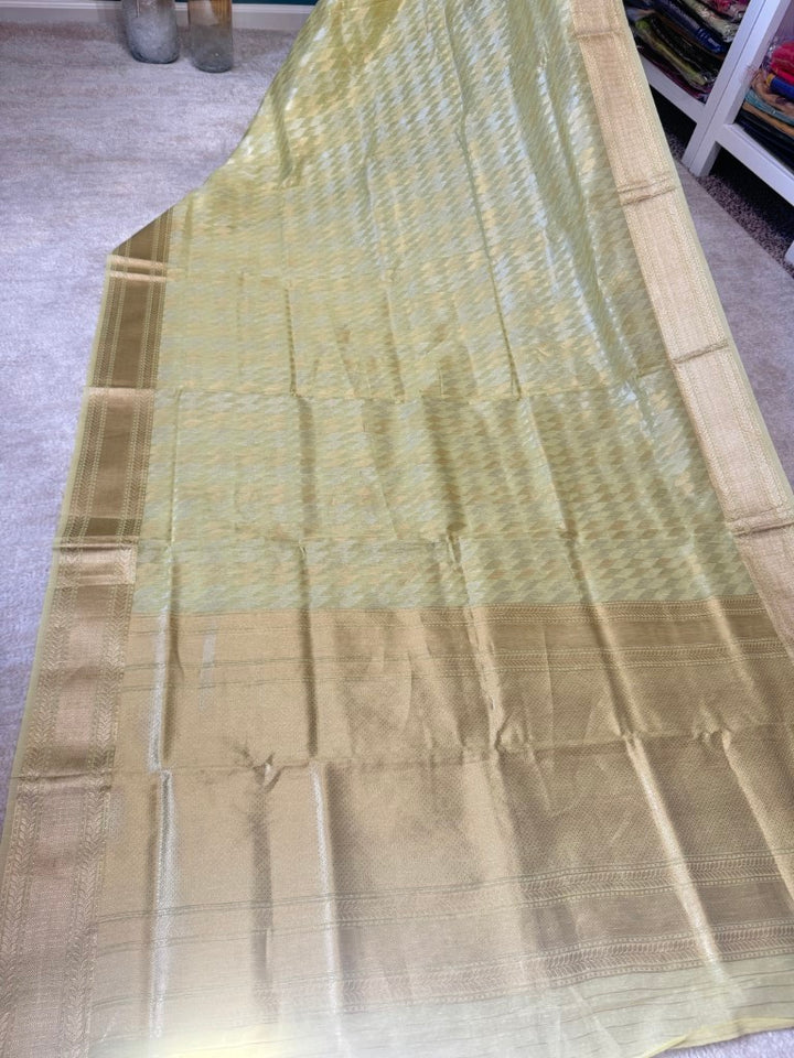 Pista Green Handloom Kosa Saree