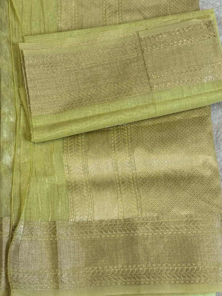 Pista Green Handloom Kosa Saree
