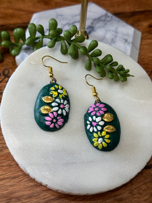 Handpainted Clay Earrings