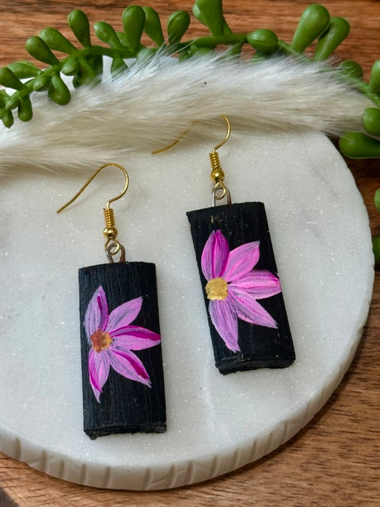 Handpainted Wooden Earrings