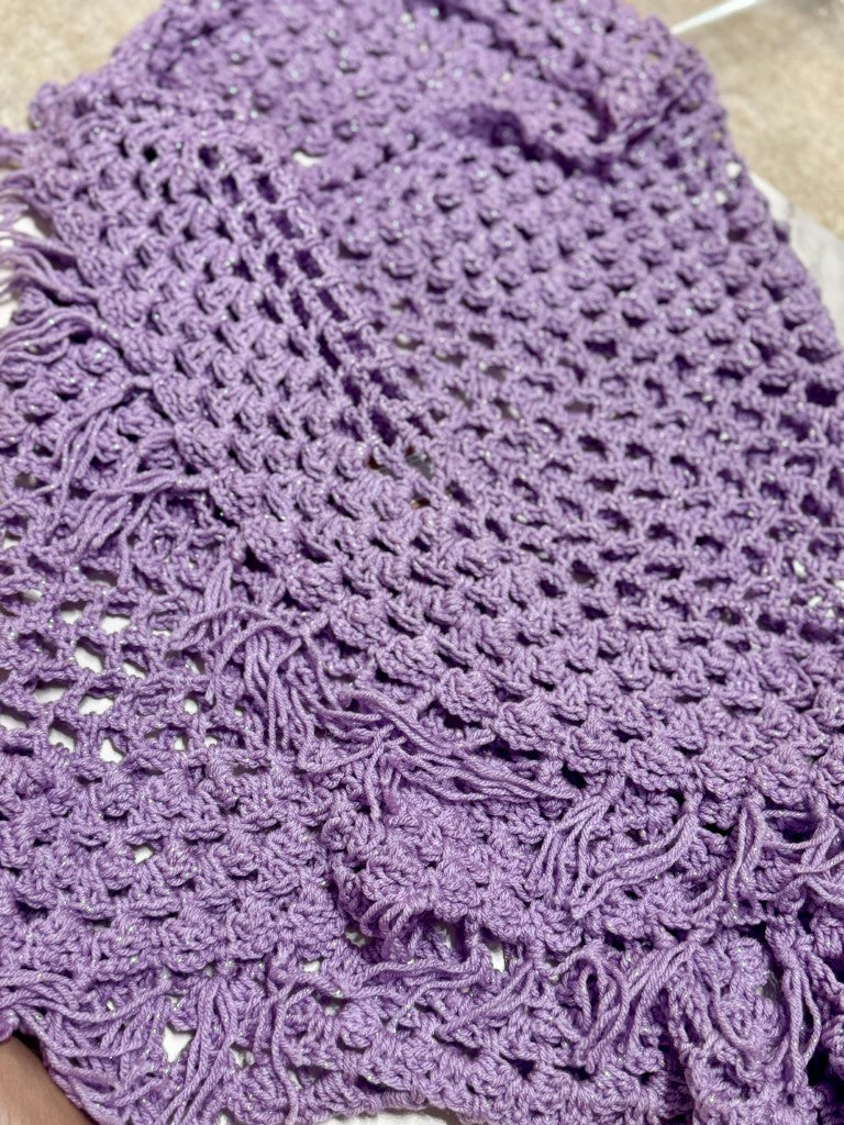 Lavender Handmade Woolen Large Stole