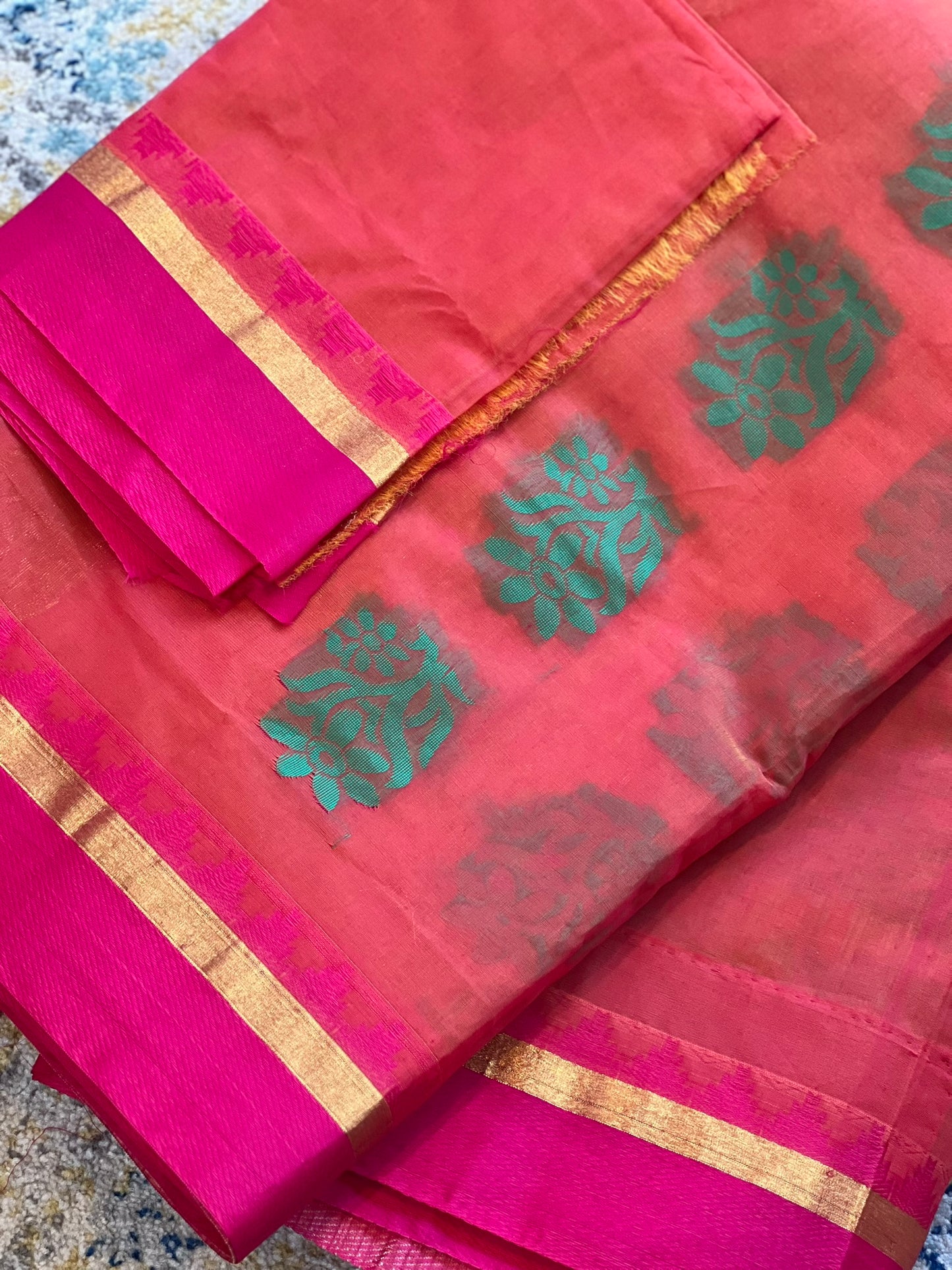 Red Silk Cotton Saree